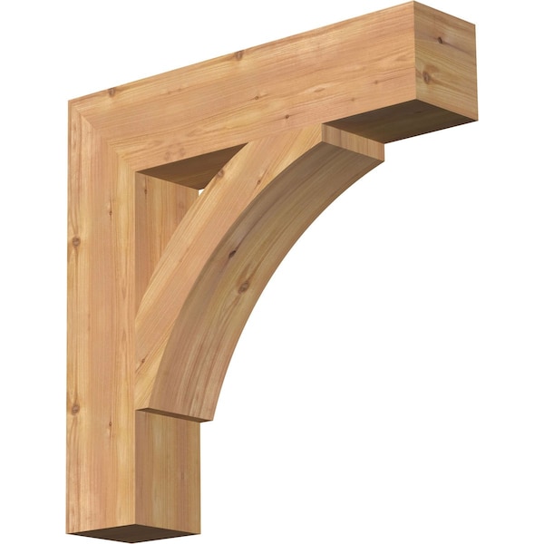 Ekena Millwork Thorton Block Smooth Bracket, Western Red Cedar, 5 1/2"W x 26"D x 26"H BKT06X26X26THR05SWR - main